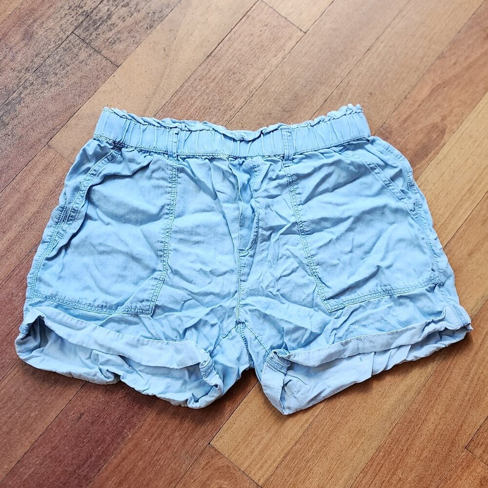 Aerie Light Blue Crinkled Short Shorts Size Small